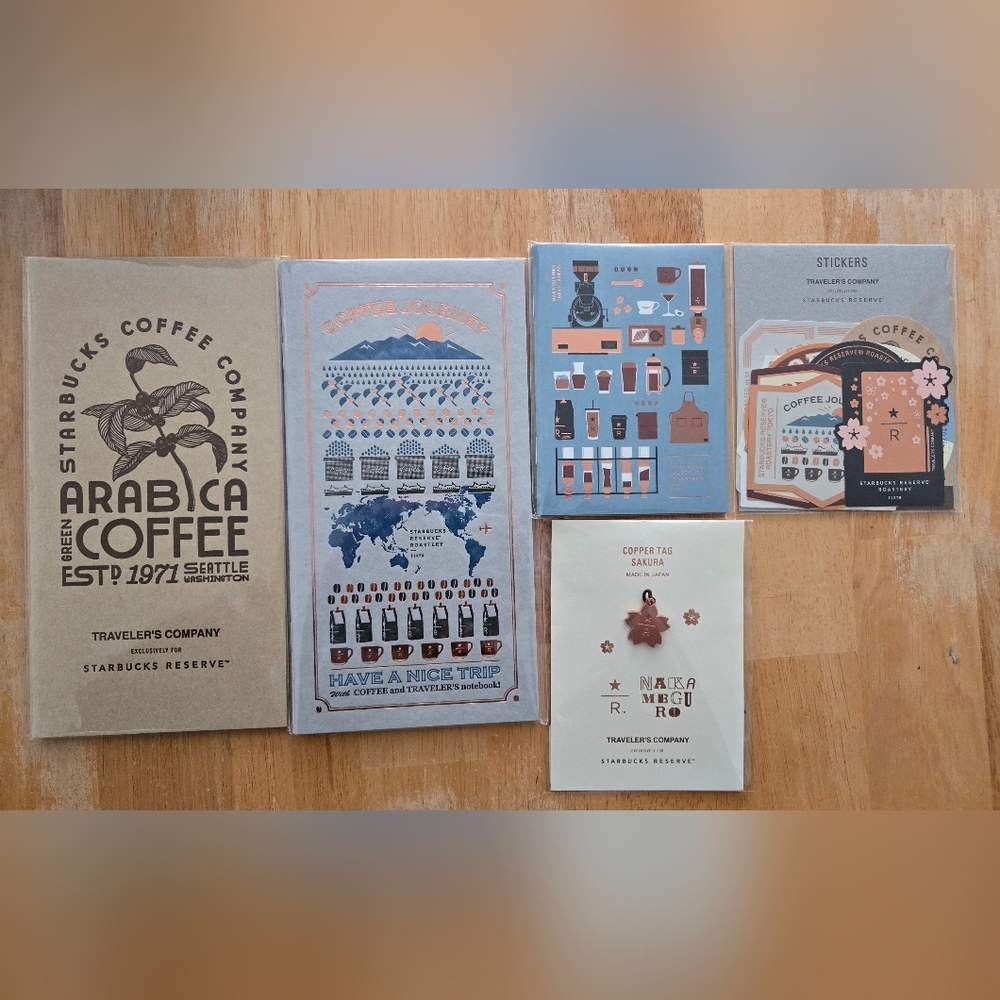 Traveler's Company Starbucks Reserve Roastery Notebooks Charm Stickers Tokyo